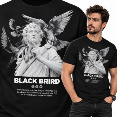 KOSZULKA ŚMIESZNA  BLACK BIRD